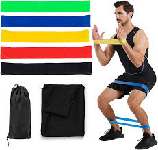 Resistance Bands Set – 5-Level Fabric Exercise Loop Bands for Home Gym Workouts & Physio