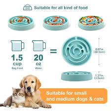 Dog Slow Feeder Bowl – Anti-Bloat Non-Slip Puzzle Bowl for Dogs, Promotes Healthy Eating